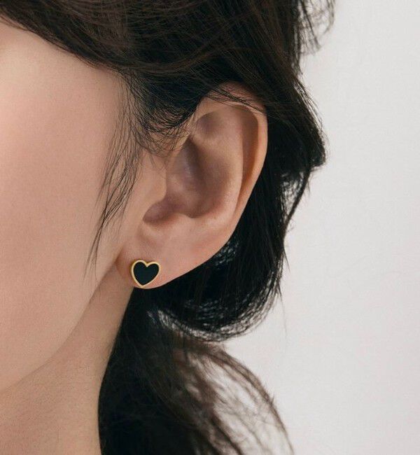 BEAUTY&YOUTH UNITED ARROWS「＜BAQLESS＞Amity Black Heart ピアス」|ピアス|