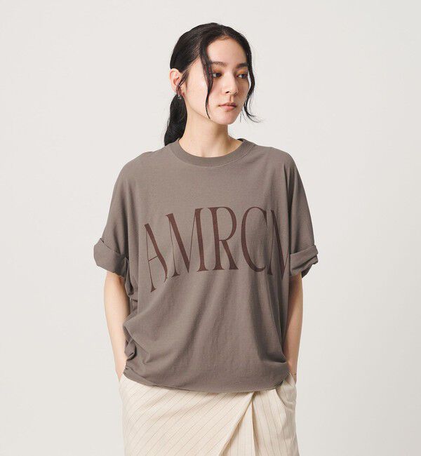 BEAUTY&YOUTH UNITED ARROWS「＜Americana＞ロールアップ クロップド Tシャツ」|Tシャツ・カットソー|