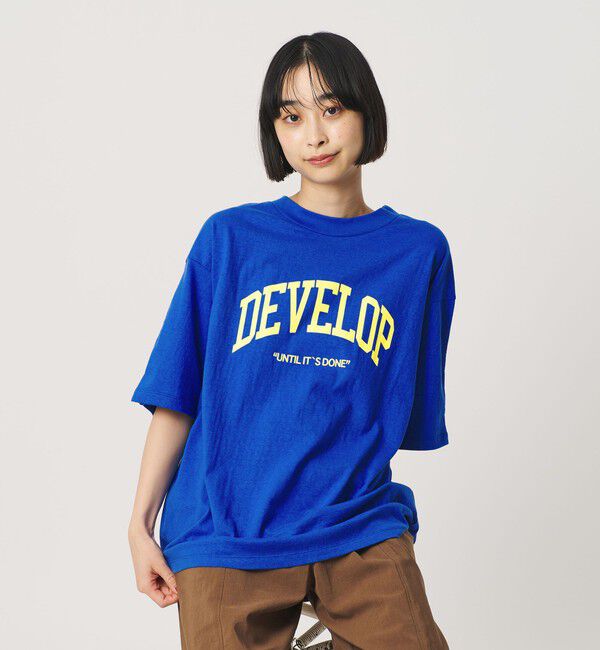 BEAUTY&YOUTH UNITED ARROWS「【別注】＜Americana＞プリント ビッグTシャツ/コバルト」|Tシャツ・カットソー|COBALT