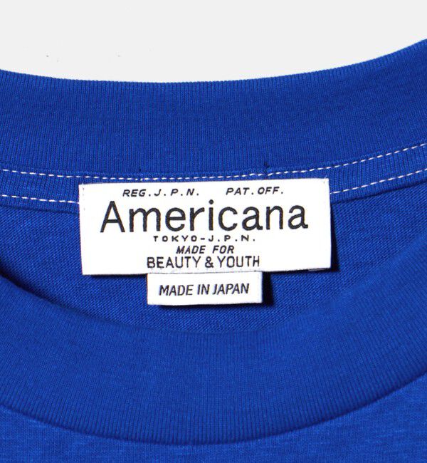 BEAUTY&YOUTH UNITED ARROWS「【別注】＜Americana＞プリント ビッグTシャツ/コバルト」|Tシャツ・カットソー|