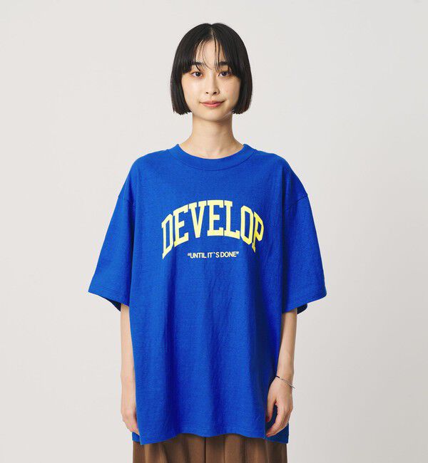 BEAUTY&YOUTH UNITED ARROWS「【別注】＜Americana＞プリント ビッグTシャツ/コバルト」|Tシャツ・カットソー|