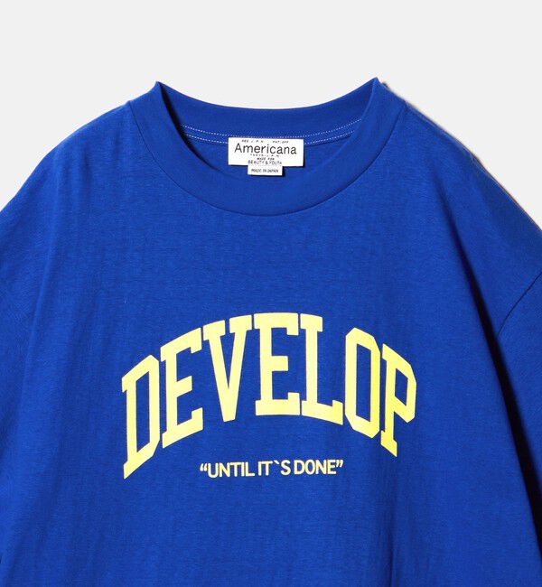 BEAUTY&YOUTH UNITED ARROWS「【別注】＜Americana＞プリント ビッグTシャツ/コバルト」|Tシャツ・カットソー|