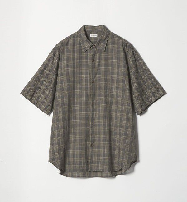 STEVEN ALAN「＜Steven Alan＞ スラブ チェック レギュラーカラー ショートスリーブ シャツ」|シャツ・ブラウス|OLIVE