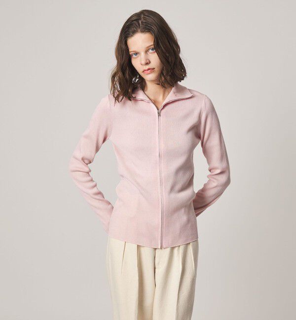 STEVEN ALAN「＜Steven Alan＞リブ ジップアップ プルオーバー」|カーディガン|LT.PINK