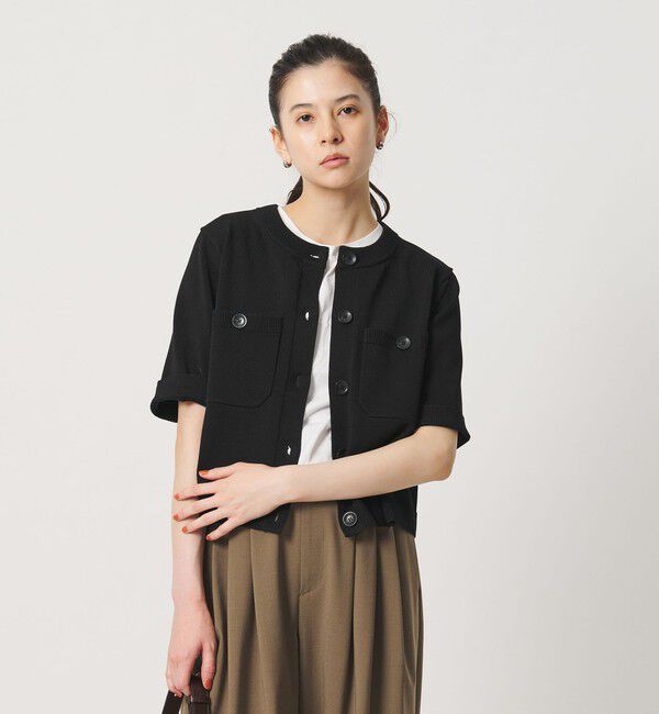 BEAUTY&YOUTH UNITED ARROWS「ポケット ハーフスリーブ カーディガン ウォッシャブル」|カーディガン|