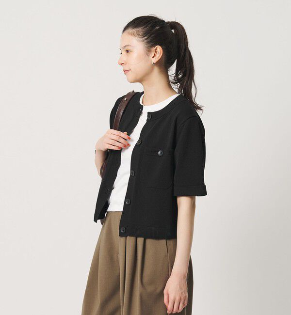 BEAUTY&YOUTH UNITED ARROWS「ポケット ハーフスリーブ カーディガン ウォッシャブル」|カーディガン|