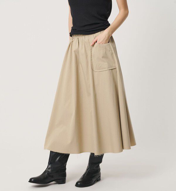 ATTISESSION「＜ATTISESSION＞アシンメトリー ユーティリティー スカート」|スカート|BEIGE