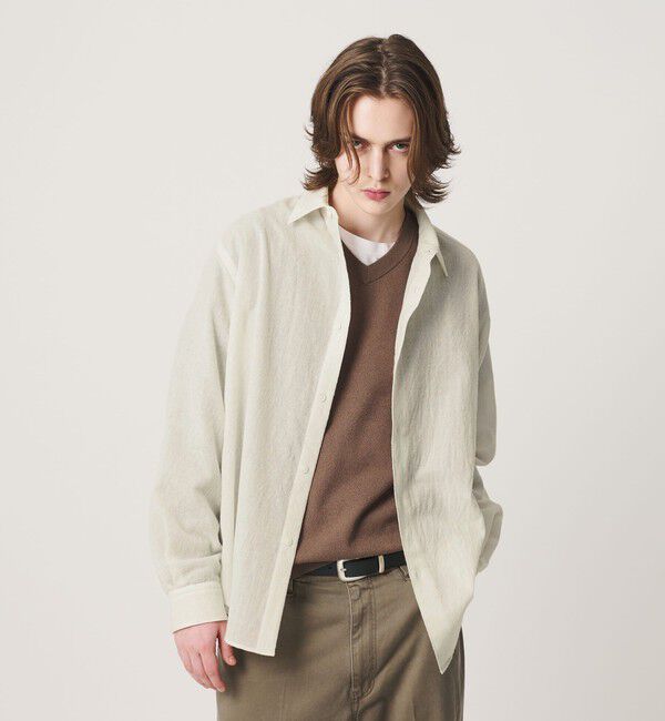 BEAUTY&YOUTH UNITED ARROWS「ウール ガーゼ レギュラー シャツ GRANDE TAPERD型」|シャツ・ブラウス|