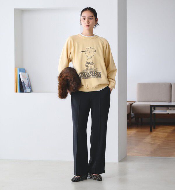 BEAUTY&YOUTH UNITED ARROWS「【WEB限定 Wardrobe DAILY MINIMAL】ダブルクロス フレアパンツ ウォッシャブル」|スラックス|