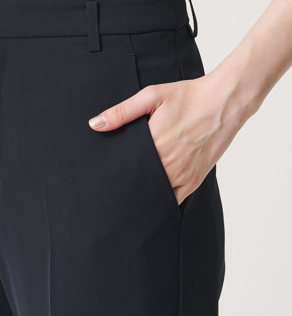 BEAUTY&YOUTH UNITED ARROWS「【WEB限定 Wardrobe DAILY MINIMAL】ダブルクロス フレアパンツ ウォッシャブル」|スラックス|