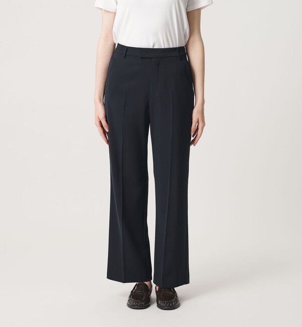 BEAUTY&YOUTH UNITED ARROWS「【WEB限定 Wardrobe DAILY MINIMAL】ダブルクロス フレアパンツ ウォッシャブル」|スラックス|