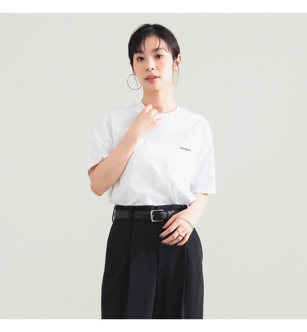 BEAMS SELECTION for WOMEN「Barbour / DALTON ロゴ Tシャツ」|Tシャツ・カットソー|WHITE