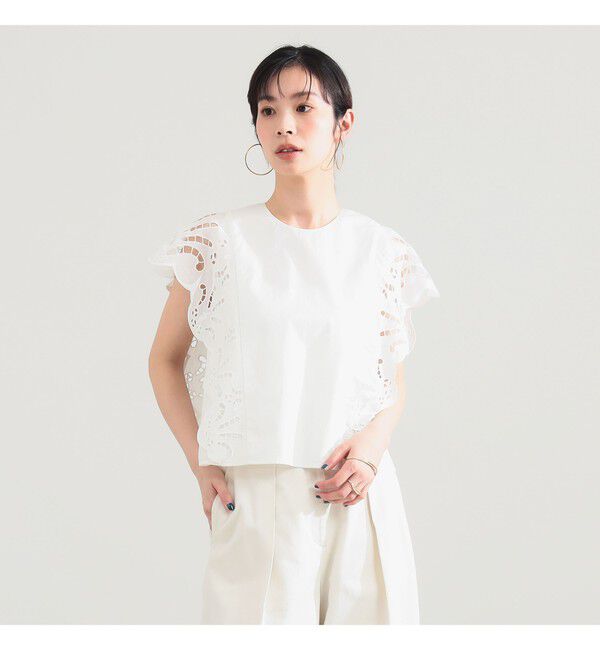 Demi-Luxe BEAMS 「カットワーク ブラウス」|シャツ・ブラウス|