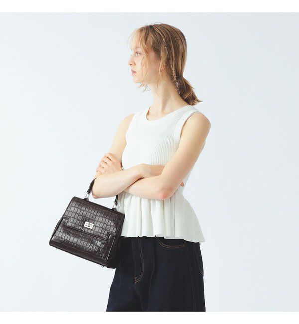 Ray BEAMS 「ギャザー ペプラム ノースリーブ トップス」|その他|