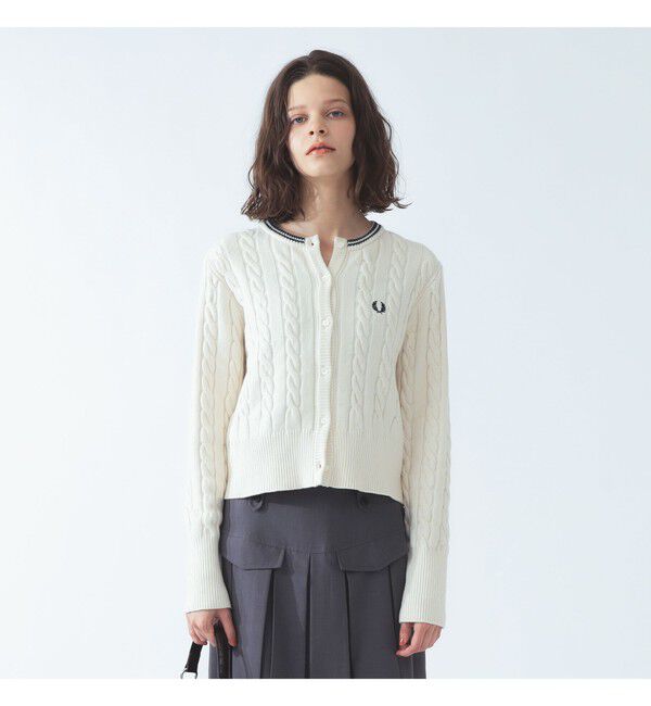 Ray BEAMS 「【別注】FRED PERRY / ケーブル ニット カーディガン」|カーディガン|