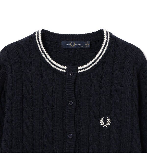 Ray BEAMS 「【別注】FRED PERRY / ケーブル ニット カーディガン」|カーディガン|