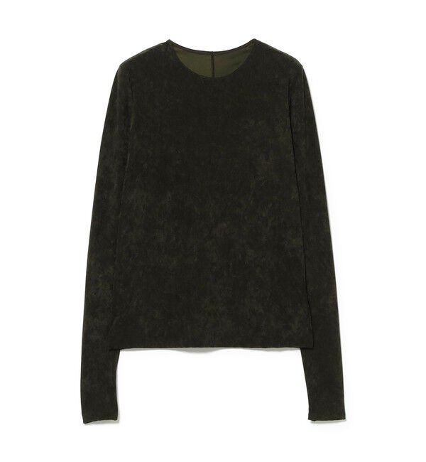 Demi-Luxe BEAMS 「トリアセテート クルーネック ベロア Tシャツ」|Tシャツ・カットソー|OLIVE