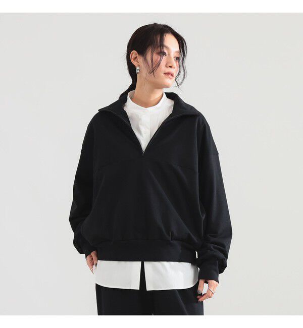 Demi-Luxe BEAMS 「ハーフジップ 裏毛 プルオーバー」|Tシャツ・カットソー|