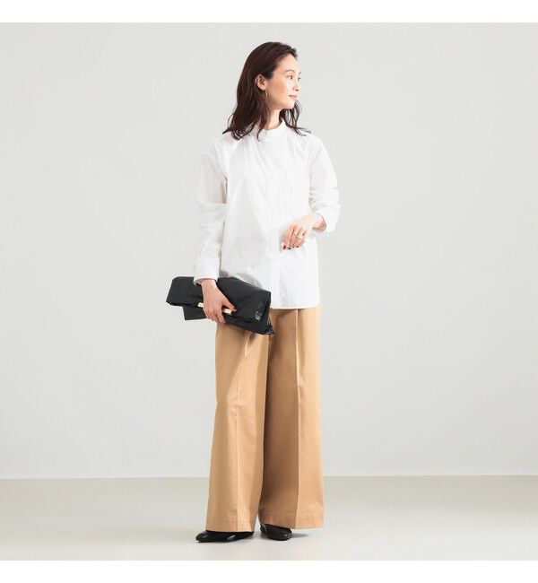 Demi-Luxe BEAMS 「コットンナイロン スタンドネック シャツ」|シャツ・ブラウス|
