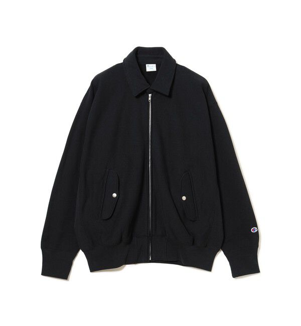 BEAMS「【別注】Champion / リバースウィーブ（R）ジップアップ ブルゾン」|ブルゾン・スタジャン|BLACK