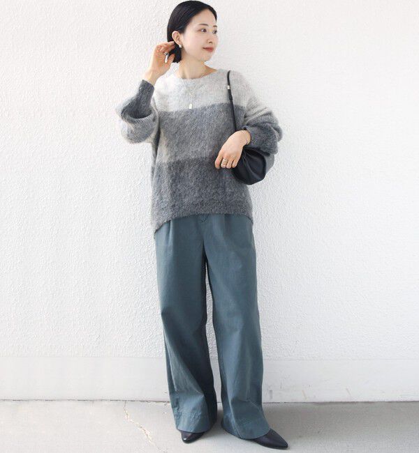 SHIPS for women「【WEB限定】〈手洗い可能〉モヘヤ混 グラデーション ニット プルオーバー」|ニット・セーター|