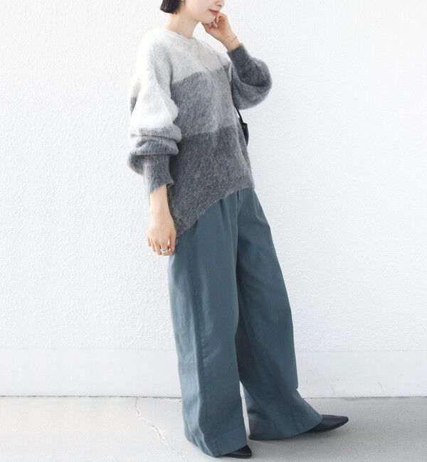 SHIPS for women「【WEB限定】〈手洗い可能〉モヘヤ混 グラデーション ニット プルオーバー」|ニット・セーター|
