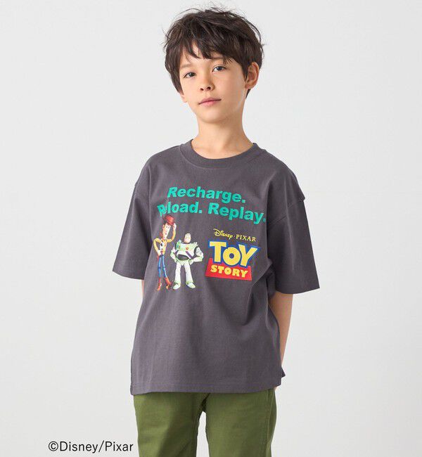 SHIPS any「SHIPS any: TOYSTORY/トイ・ストーリー/ プリント ロゴ TEE <KIDS>◇」|Tシャツ・カットソー|ブラック