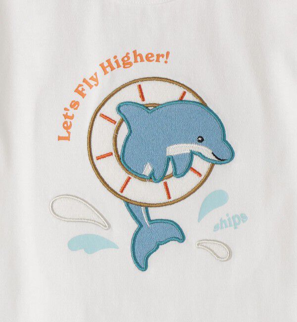 SHIPS KIDS「SHIPS KIDS:80～90cm / イルカ モチーフ ベビー Tシャツ」|Tシャツ・カットソー|