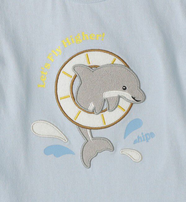 SHIPS KIDS「SHIPS KIDS:80～90cm / イルカ モチーフ ベビー Tシャツ」|Tシャツ・カットソー|