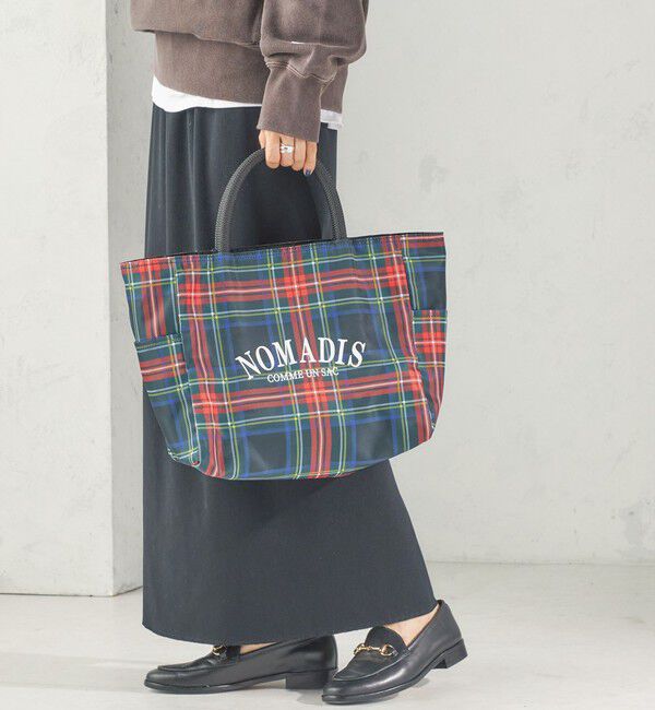 SHIPS for women「《追加予約》【SHIPS別注】NOMADIS: SAC2 W/16 CHECK」|ハンドバッグ|ブラック