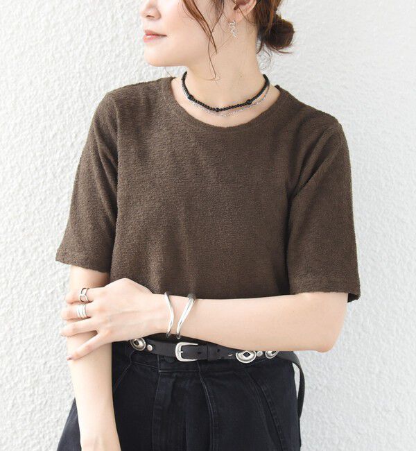 SHIPS for women「ランダム  パイル コンパクト TEE」|Tシャツ・カットソー|