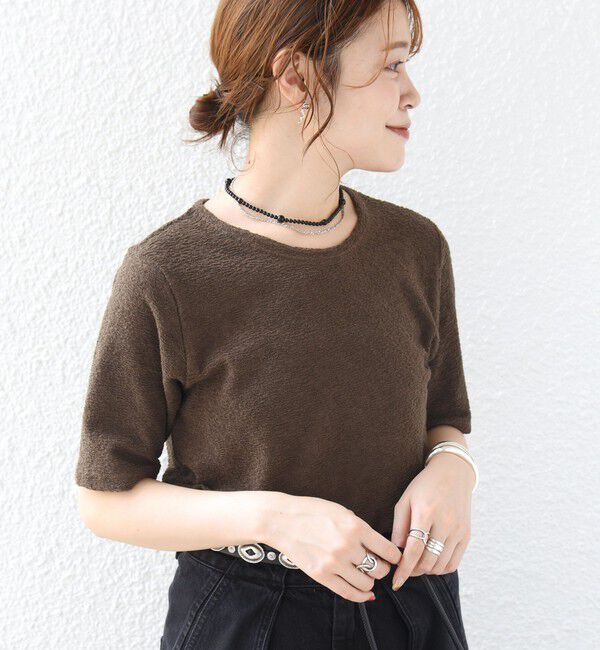 SHIPS for women「ランダム  パイル コンパクト TEE」|Tシャツ・カットソー|