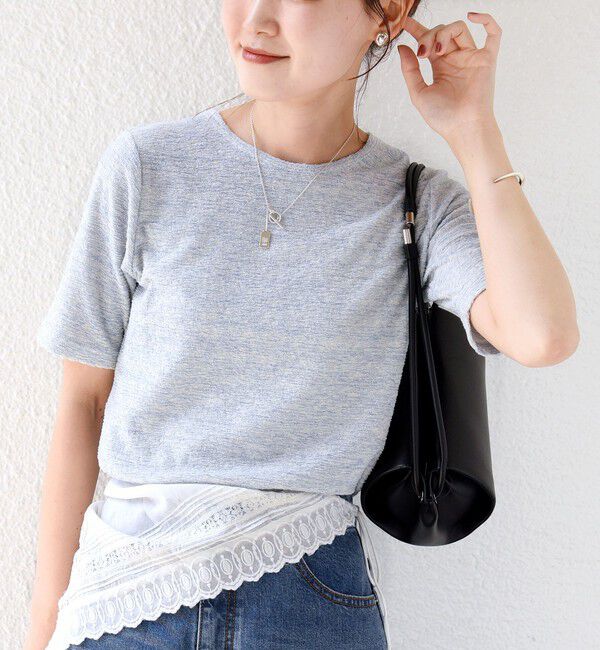 SHIPS for women「ランダム  パイル コンパクト TEE」|Tシャツ・カットソー|
