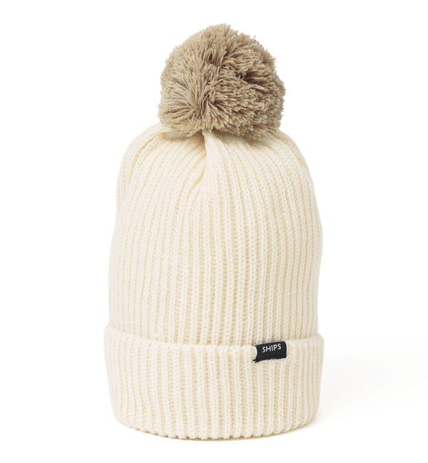 SHIPS KIDS「SHIPS KIDS:ポンポン ニット ワッチ」|ニット帽|
