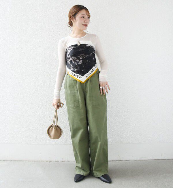 SHIPS for women「《予約》〈手洗い可能〉カシミヤ混 シアー テレコ プルオーバー」|Tシャツ・カットソー|