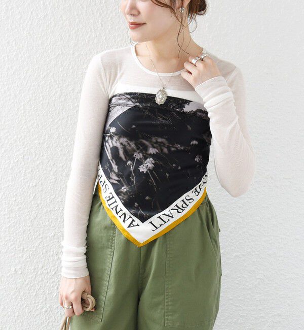SHIPS for women「《予約》〈手洗い可能〉カシミヤ混 シアー テレコ プルオーバー」|Tシャツ・カットソー|