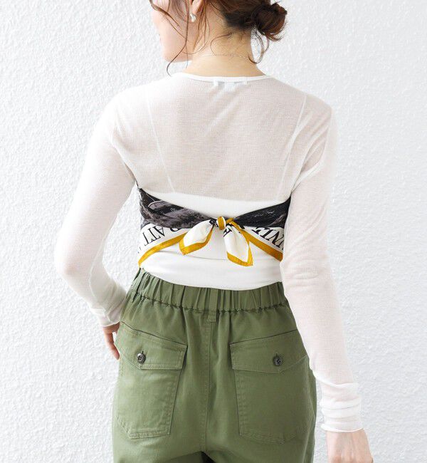 SHIPS for women「《予約》〈手洗い可能〉カシミヤ混 シアー テレコ プルオーバー」|Tシャツ・カットソー|