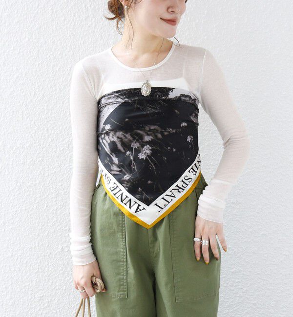 SHIPS for women「《予約》〈手洗い可能〉カシミヤ混 シアー テレコ プルオーバー」|Tシャツ・カットソー|