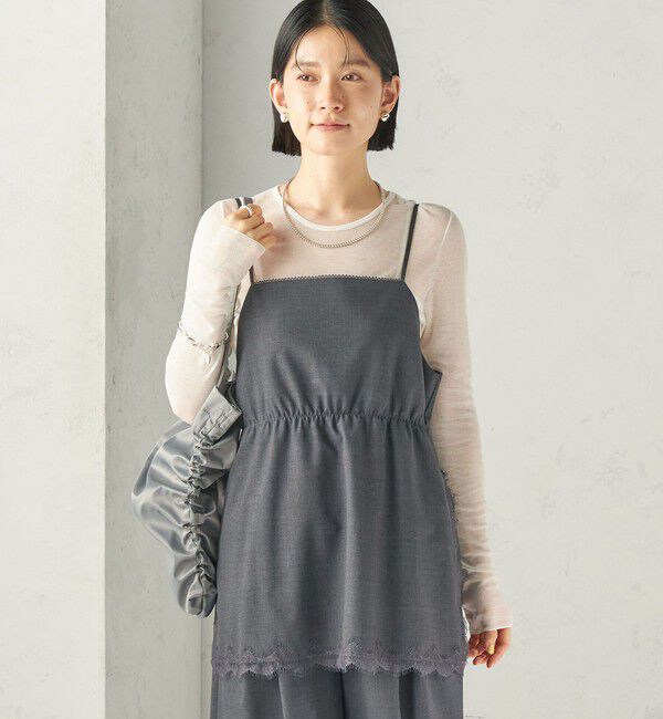 SHIPS for women「《予約》〈手洗い可能〉カシミヤ混 シアー テレコ プルオーバー」|Tシャツ・カットソー|