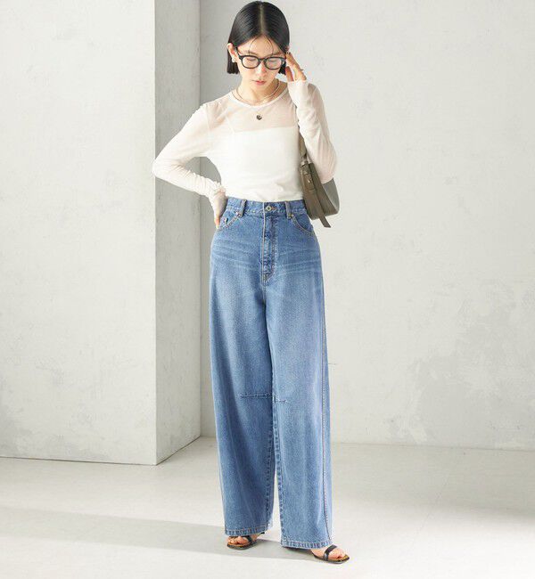 SHIPS for women「《予約》〈手洗い可能〉カシミヤ混 シアー テレコ プルオーバー」|Tシャツ・カットソー|