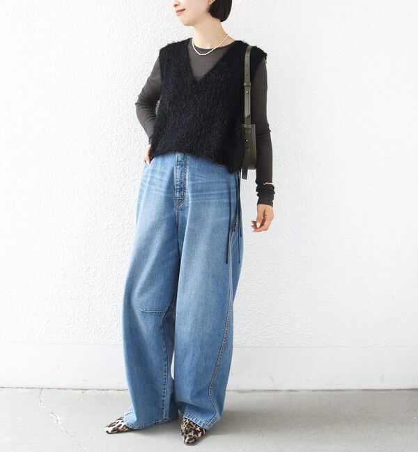 SHIPS for women「《予約》〈手洗い可能〉カシミヤ混 シアー テレコ プルオーバー」|Tシャツ・カットソー|