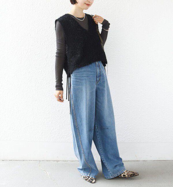 SHIPS for women「《予約》〈手洗い可能〉カシミヤ混 シアー テレコ プルオーバー」|Tシャツ・カットソー|