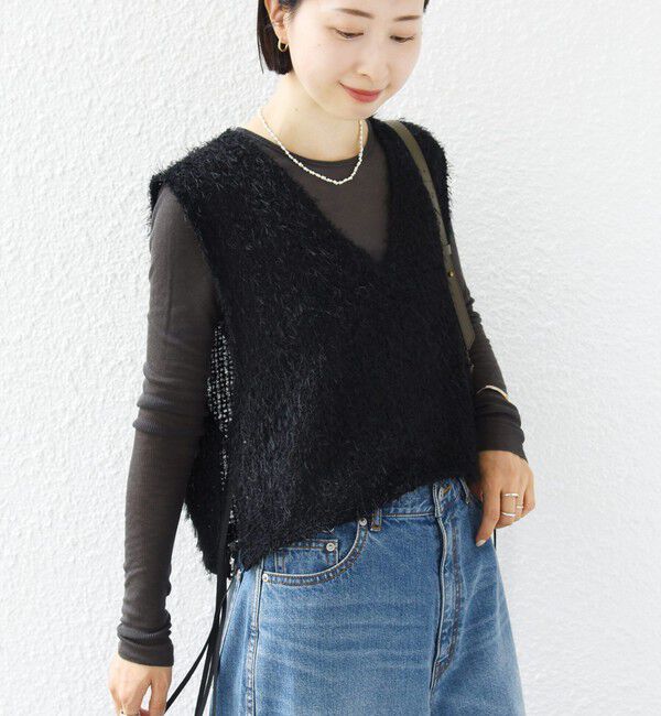 SHIPS for women「《予約》〈手洗い可能〉カシミヤ混 シアー テレコ プルオーバー」|Tシャツ・カットソー|