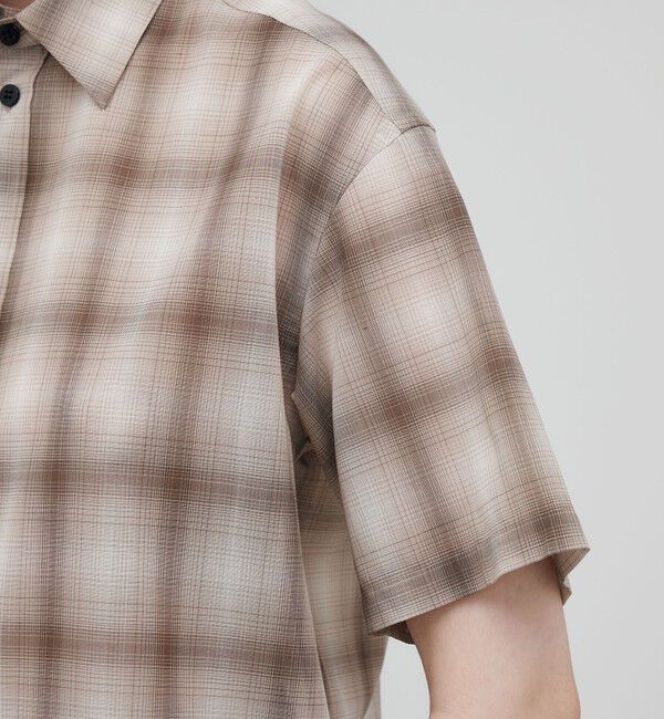Edition「オンブレーチェックハーフスリーブシャツ」|シャツ・ブラウス|