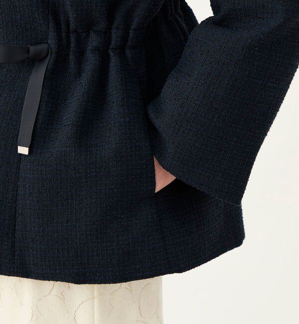 Ballsey「【WEB先行予約】ニットコンビツイード ドローストリングショートコート」|ダウン|