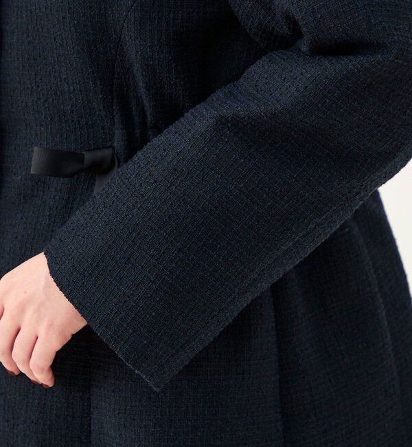 Ballsey「【WEB先行予約】ニットコンビツイード ドローストリングショートコート」|ダウン|