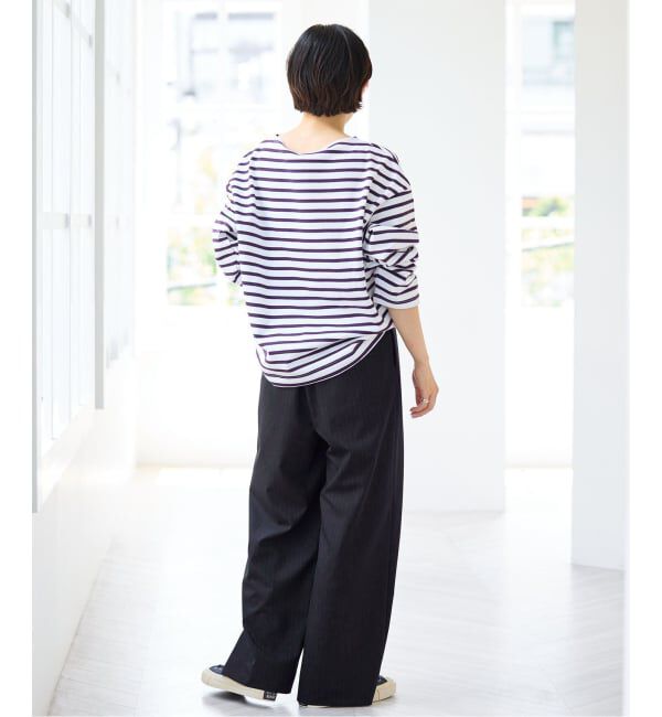 IENA「ウールMIXタックワイドパンツ」|スラックス|