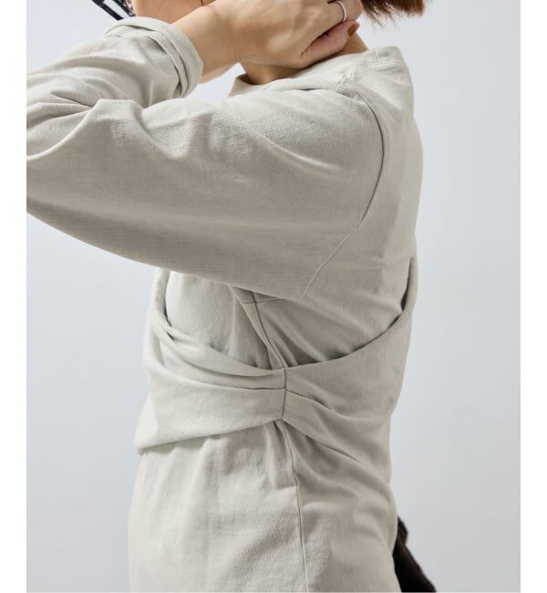 IENA「ywy/ワイワイ 別注 TUCK DRAPE TOPS EX カットソー TUCK DRP VNTG」|Tシャツ・カットソー|