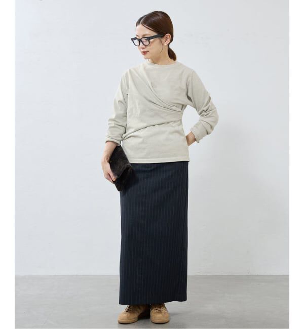 IENA「ywy/ワイワイ 別注 TUCK DRAPE TOPS EX カットソー TUCK DRP VNTG」|Tシャツ・カットソー|