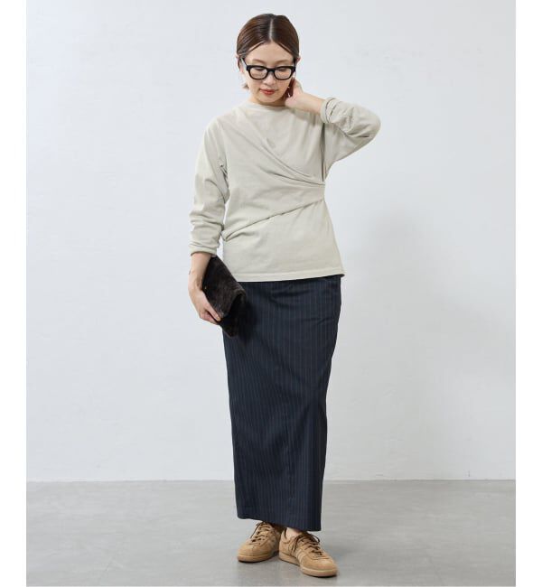 IENA「ywy/ワイワイ 別注 TUCK DRAPE TOPS EX カットソー TUCK DRP VNTG」|Tシャツ・カットソー|